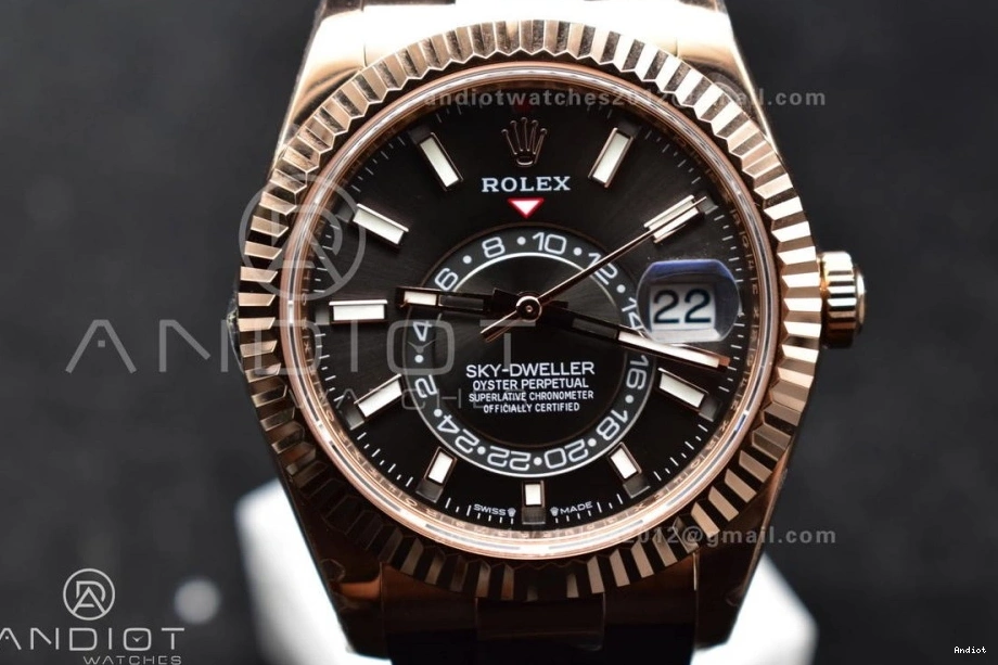 A23J (Gain Weight) Strap ZF 336235 1:1 1097 QuickDry RG Dial Grey Best Oyster-flex on Sky-Dweller Edition 0708